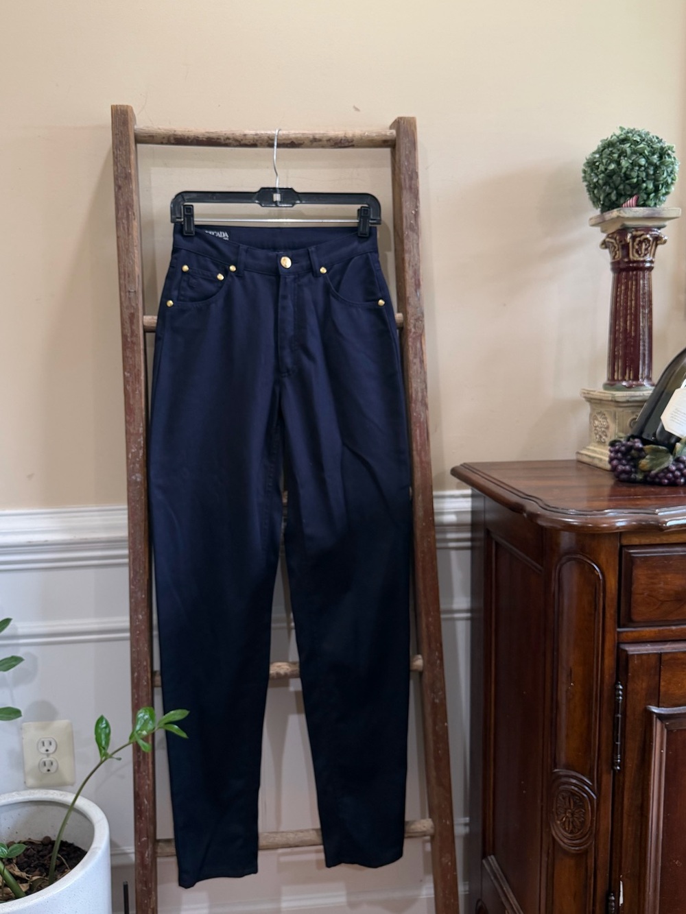 Vintage Escada Sport Classic High-Waist Women's Jeans in Navy